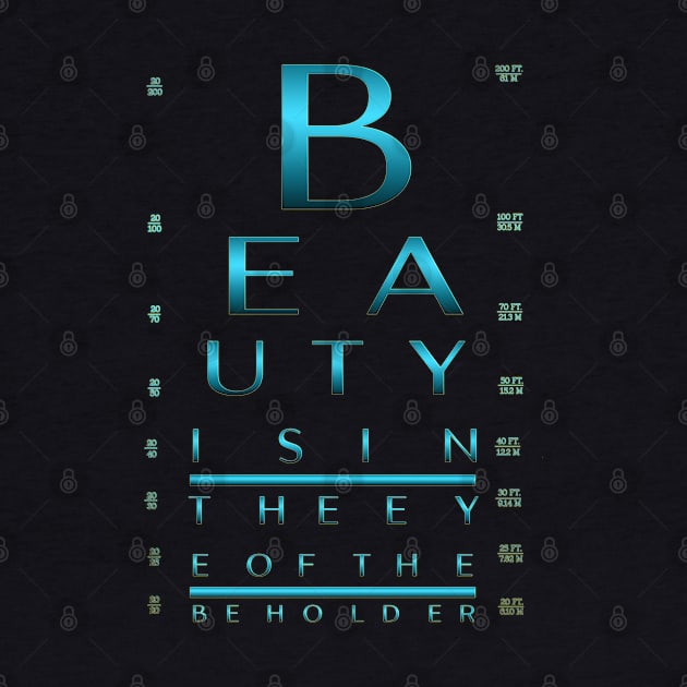 Beauty is in the eye of the beholder. / Custom Eye Chart by LanaBanana